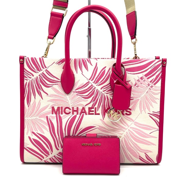 Michael Kors Mirella Medium EW Tote Crossbody Bag & Zip Corner Bifold Wa… - Picture 1 of 12